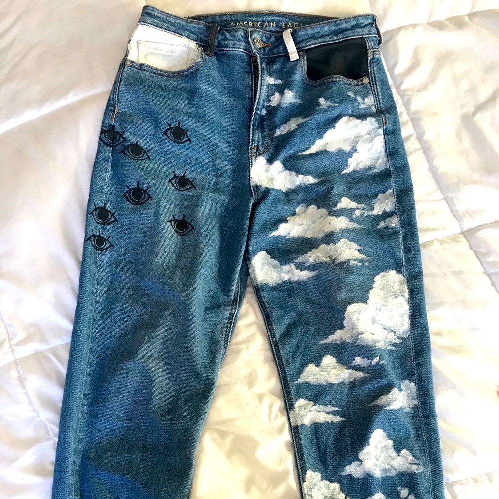 Painted Mom Jeans